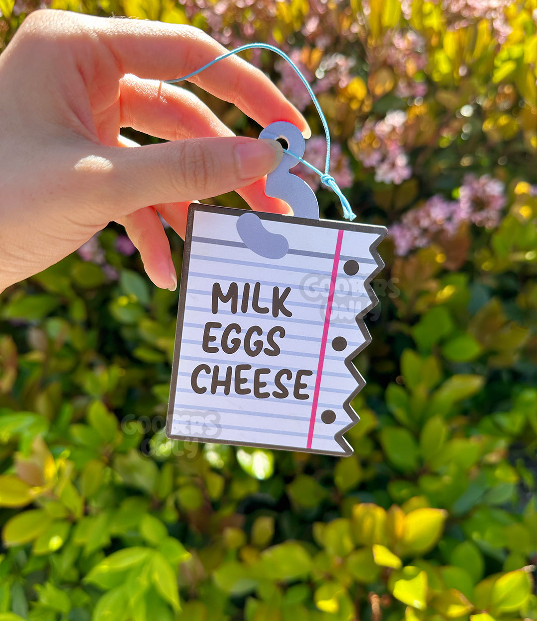 Floating Grocery List Air Freshener