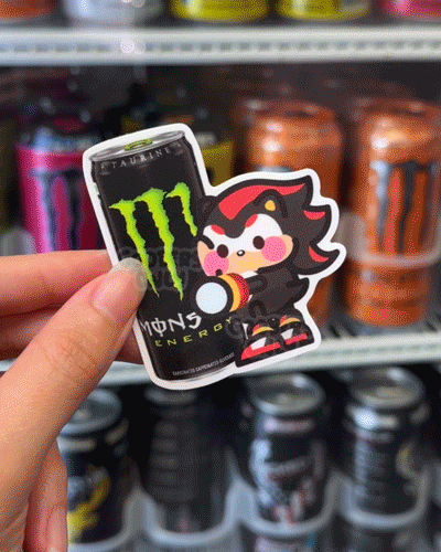 Monster Hedgehog Red Sticker