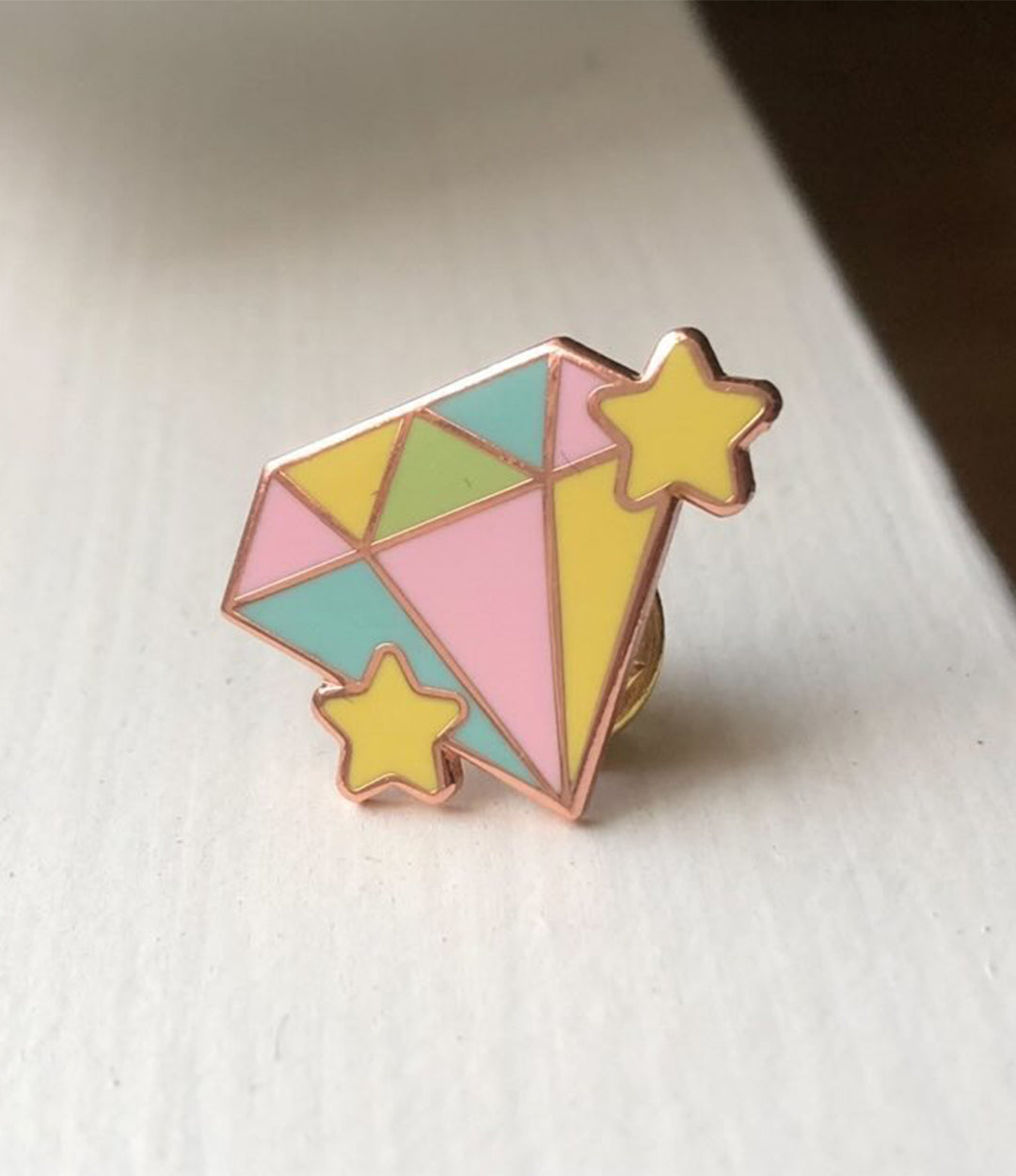 Rainbow Diamond Enamel Pin