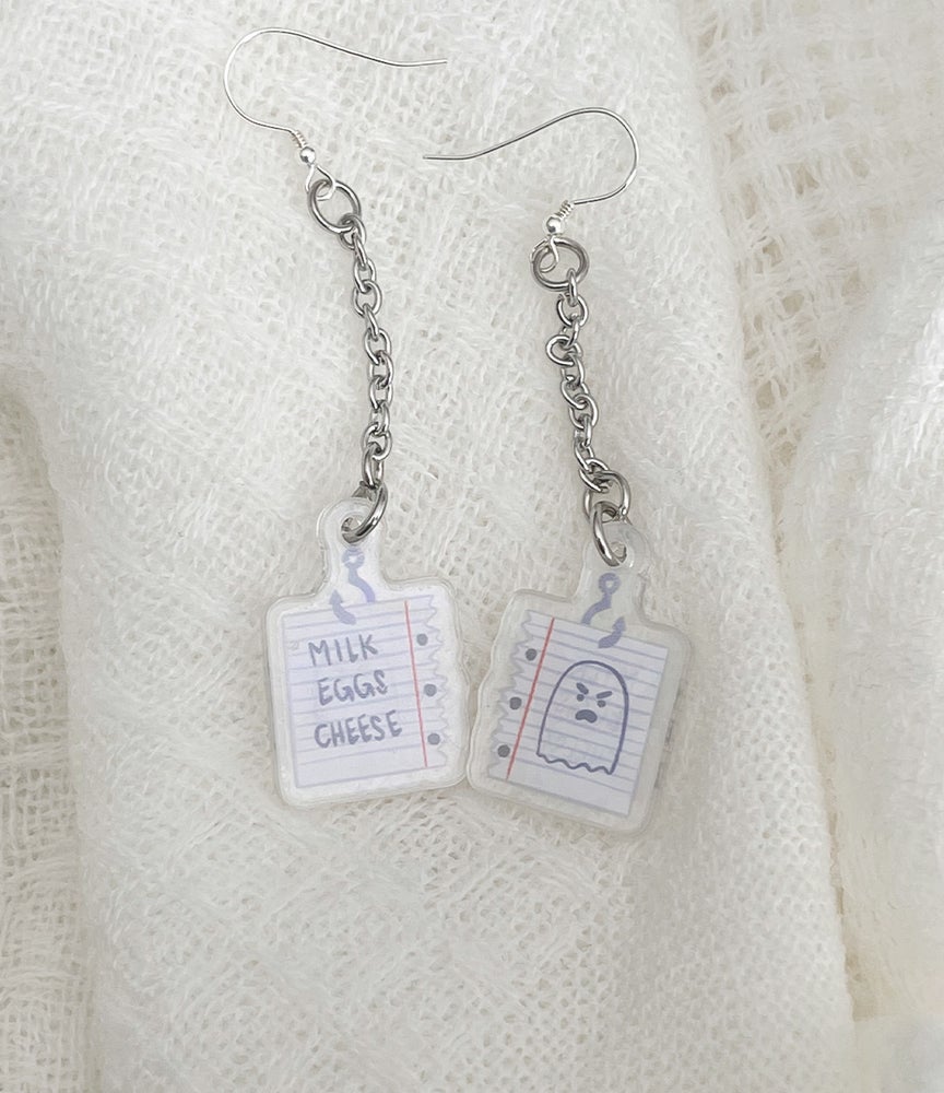 Floating Grocery List Earrings! ✨