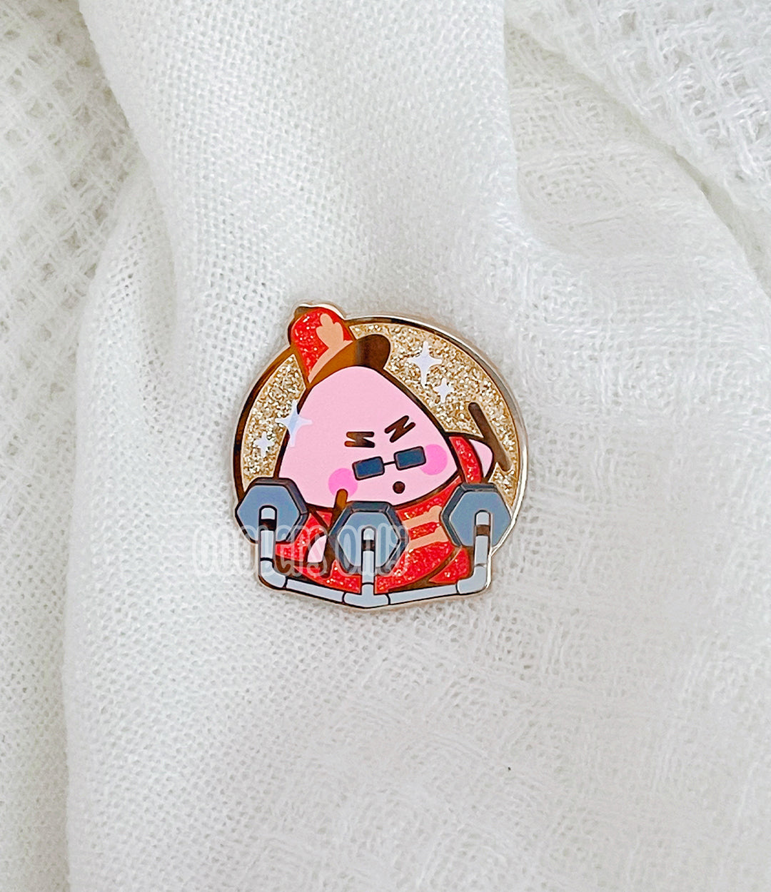 Angry Pat Drummer Enamel Pin