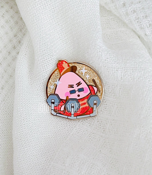 Angry Pat Drummer Enamel Pin
