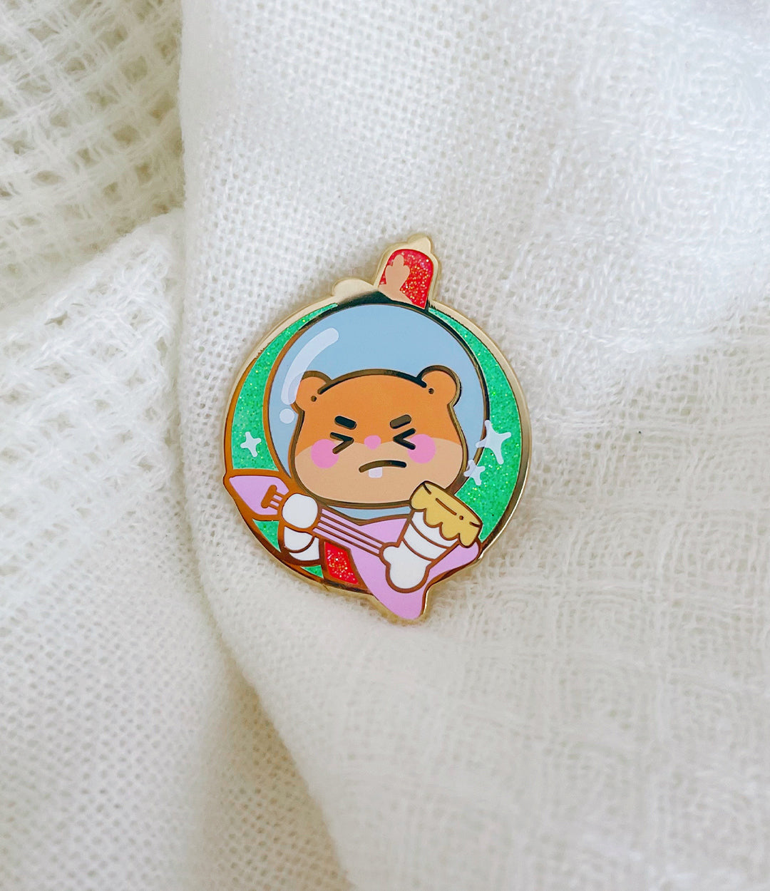 Guitar Solo Squirrel Pin
