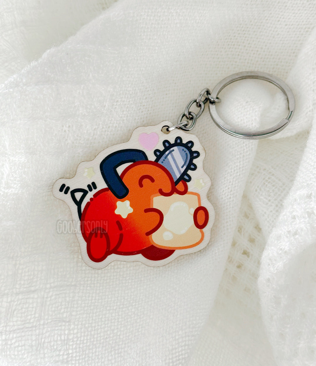 Pup with Toast Keychain