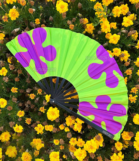 Purple Flower Festival Fan