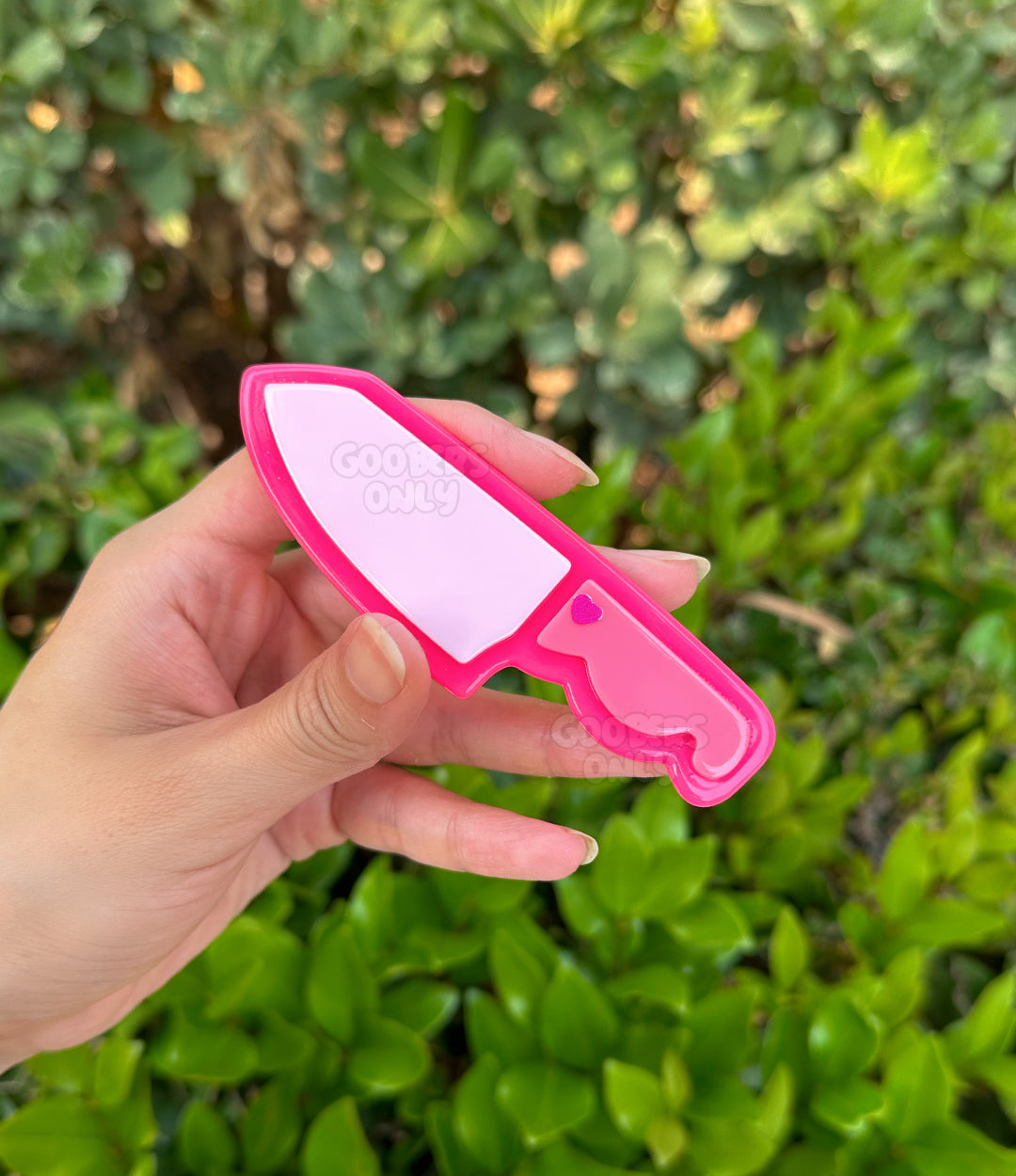 Pink Knife Hair Clip