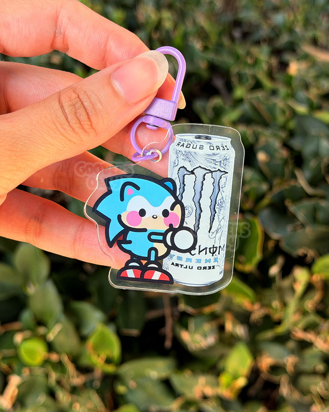 Monster Hedgehog Blue Keychain