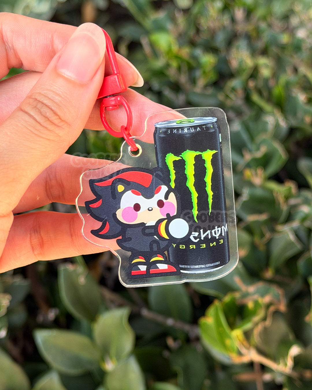 Monster Hedgehog Red Keychain