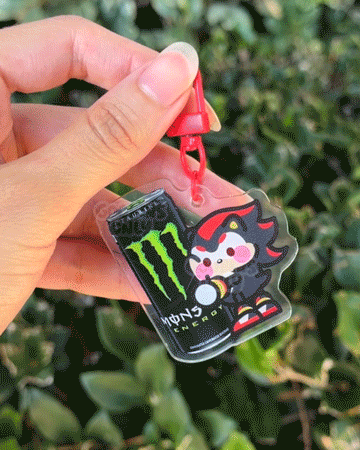 Monster Hedgehog Red Keychain