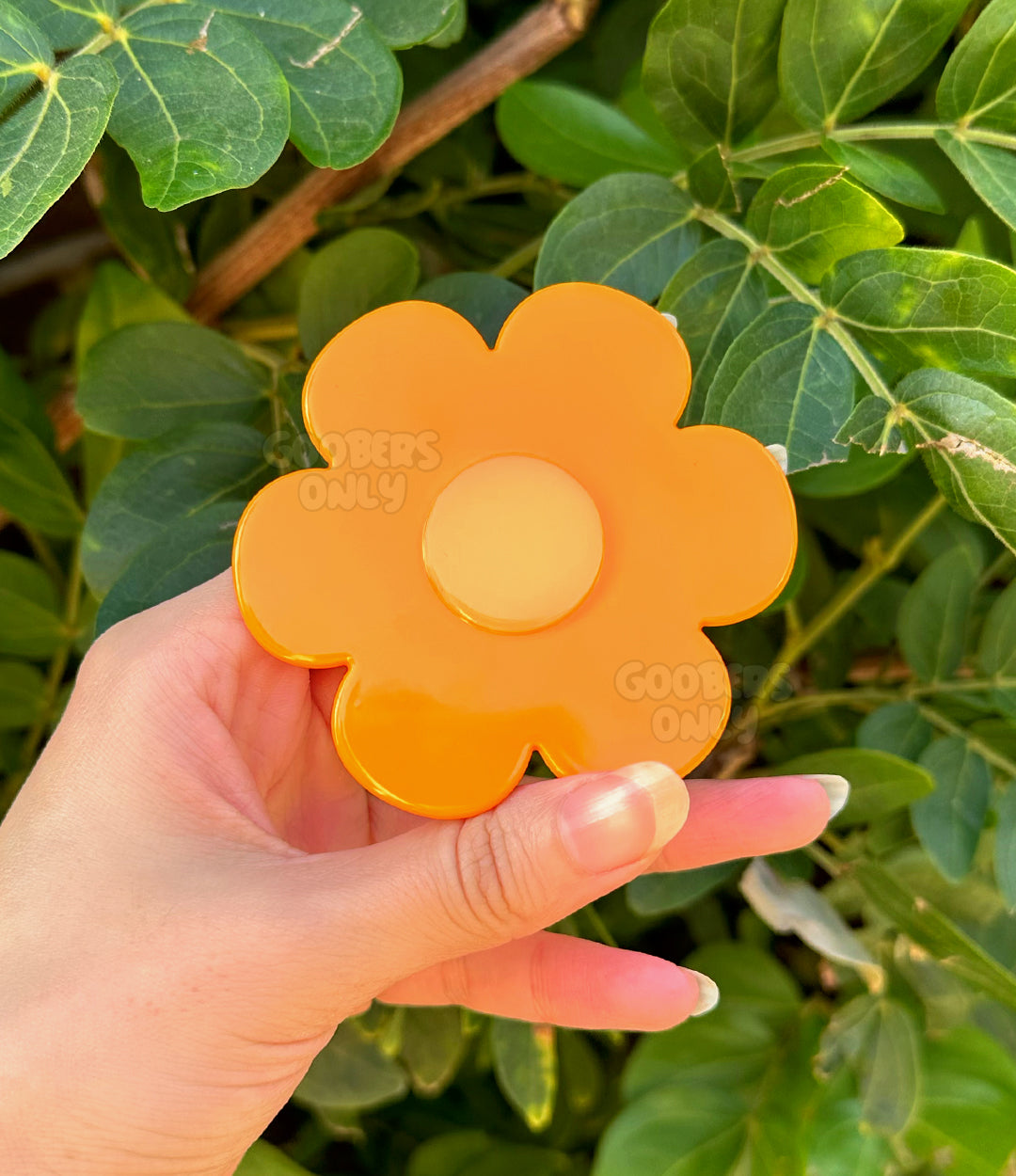 Orange Flower Hair Clip