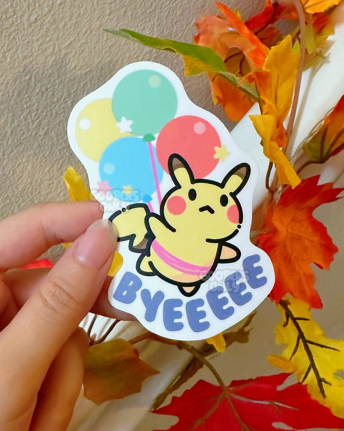 Pika Bye Sticker