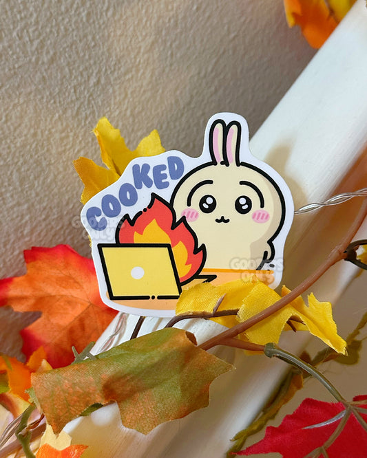 Yellow Bunny Cooked Sticker