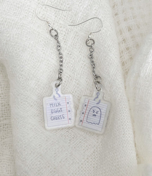 Floating Grocery List Earrings! ✨