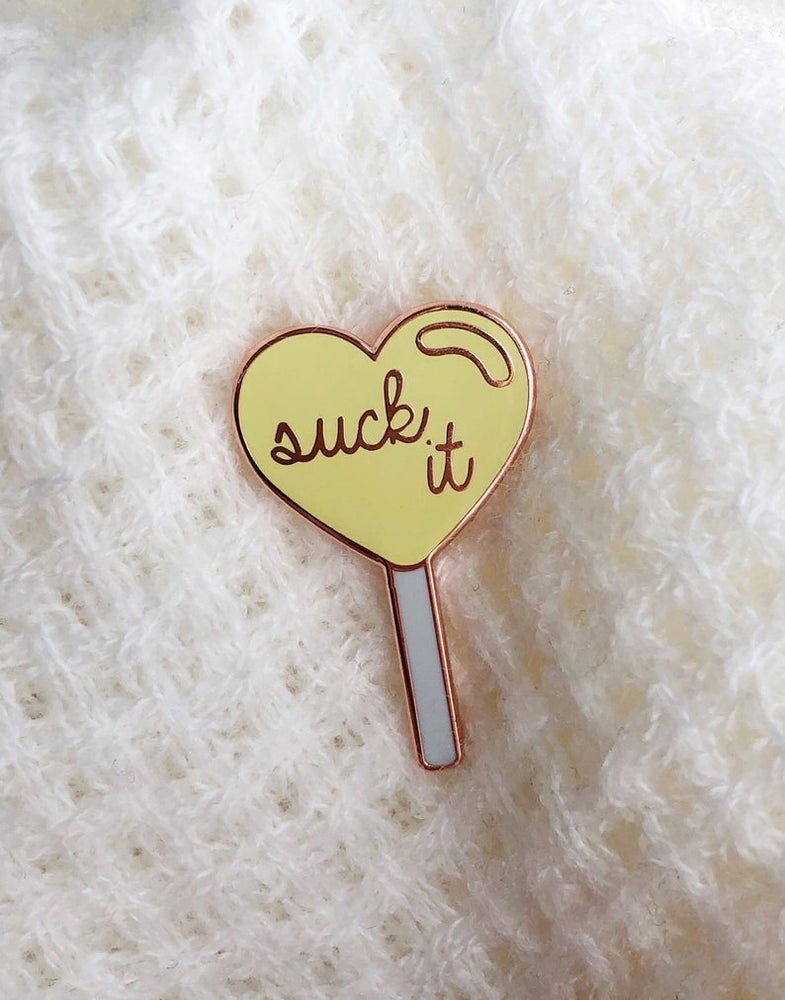 Suck It Lollipop Pin